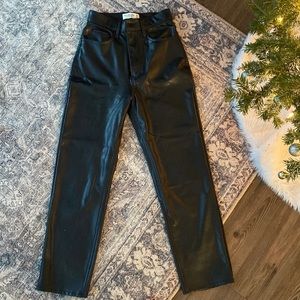 Abercombie & Fitch vegan leather pants - Black, Size 0